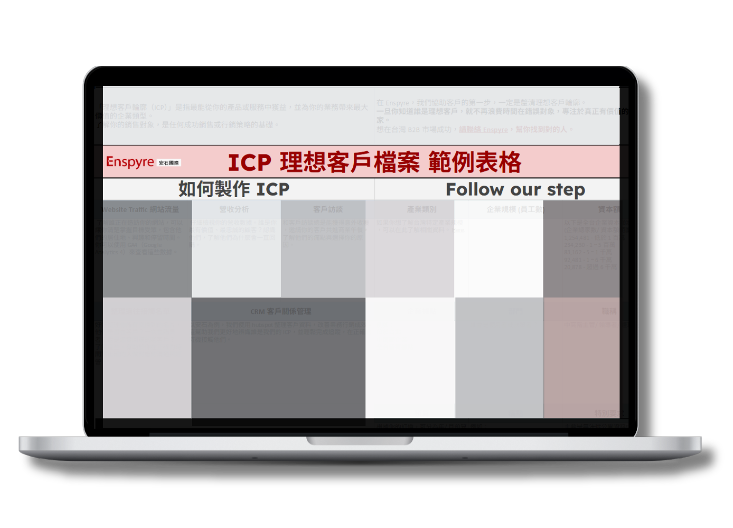 Ideal Customer Profile Template - Enspyre 安石國際 Ideal Customer Profile Template - Enspyre 安石國際