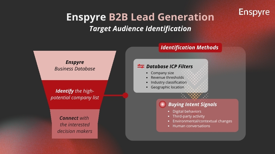 Enspyre B2B Lead Generation Target Audience Identification