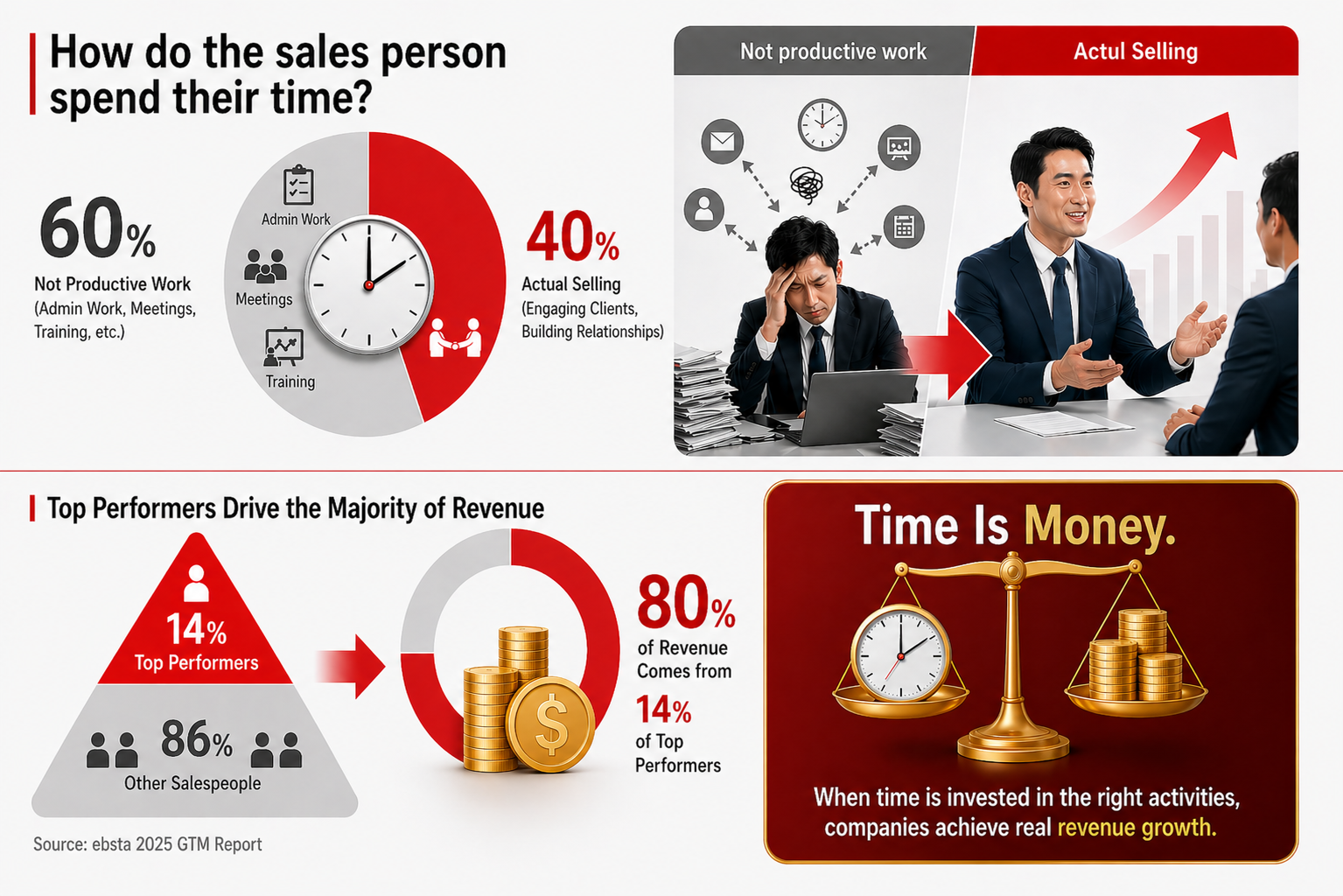 How do the sales person spend their time - Enspyre